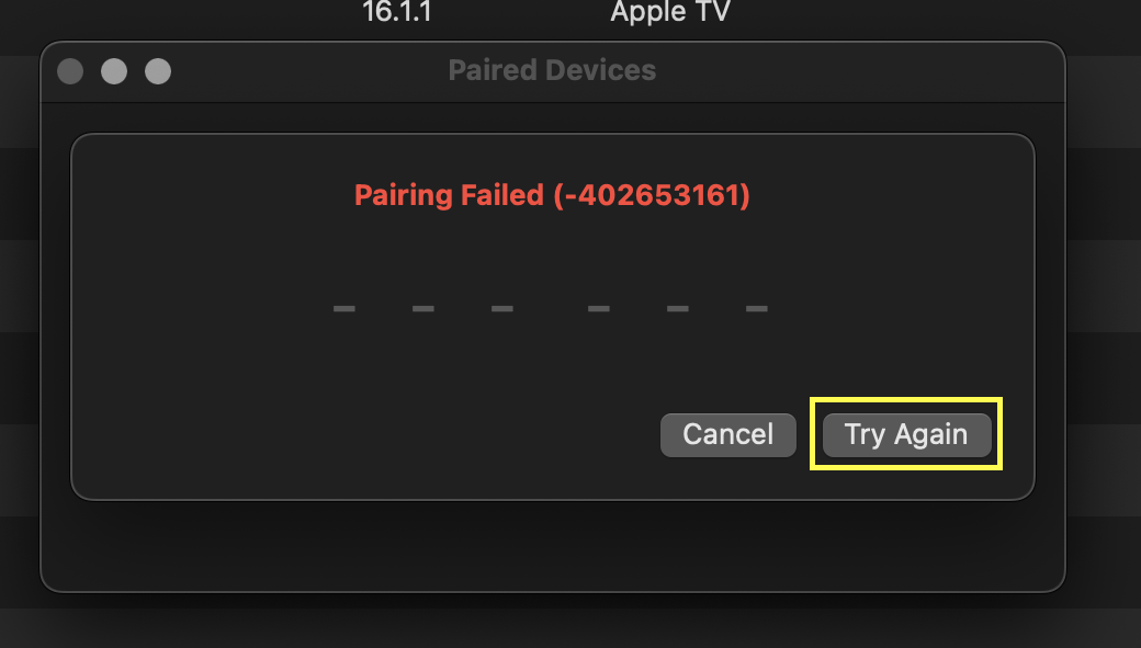 Error code, but it worked